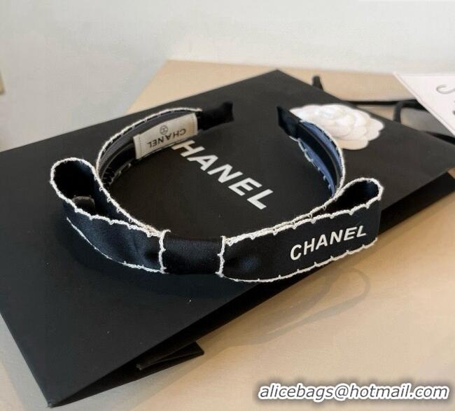 New Fashion Chanel Bow Headband C0723 Black 2025