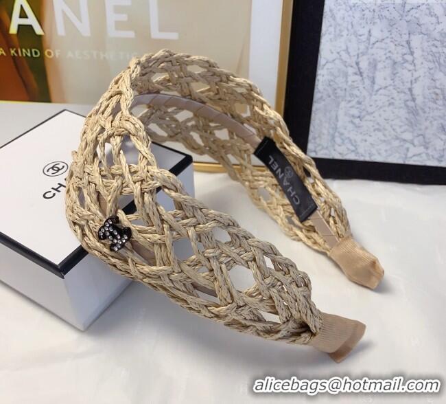 Grade Design Chanel Straw Headband 0723 Beige 2025