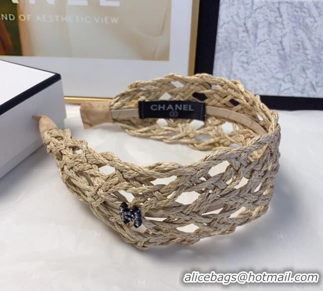 Grade Design Chanel Straw Headband 0723 Beige 2025