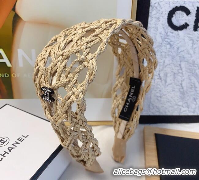 Grade Design Chanel Straw Headband 0723 Beige 2025