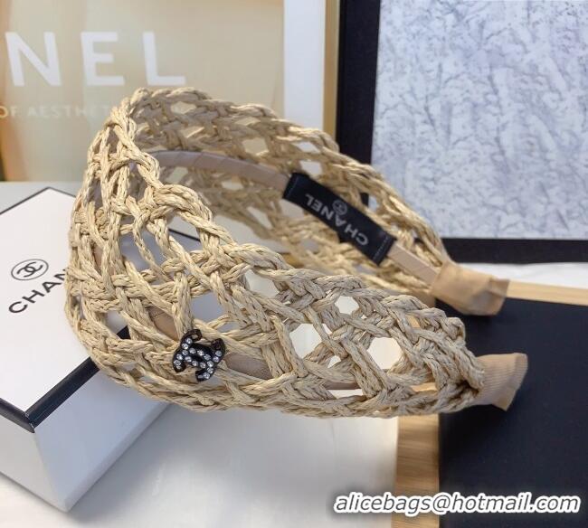 Grade Design Chanel Straw Headband 0723 Beige 2025