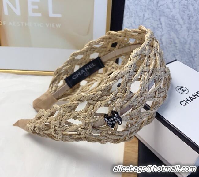 Grade Design Chanel Straw Headband 0723 Beige 2025