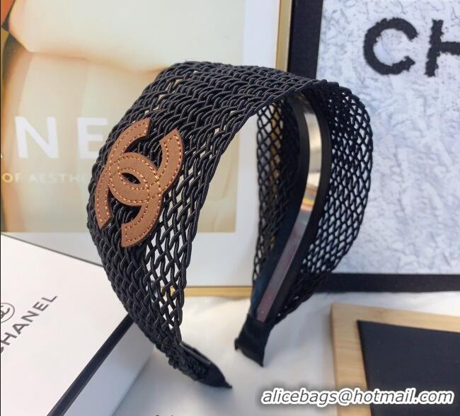 Famous Brand Chanel Mesh Headband 0723 Black 2025
