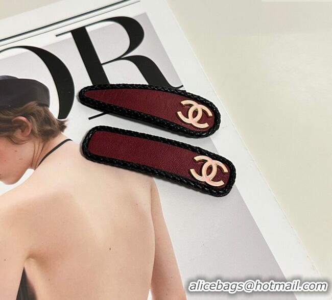 Grade Design Chanel Vintage Hair Clip 0723 Red 2025 (Pair)