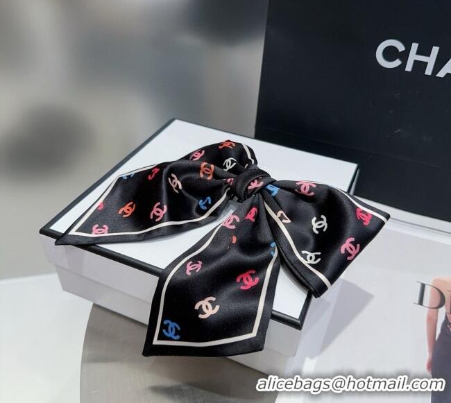 Promotional Chanel Multicolor Bow Hair Clip 0723 Black 2025