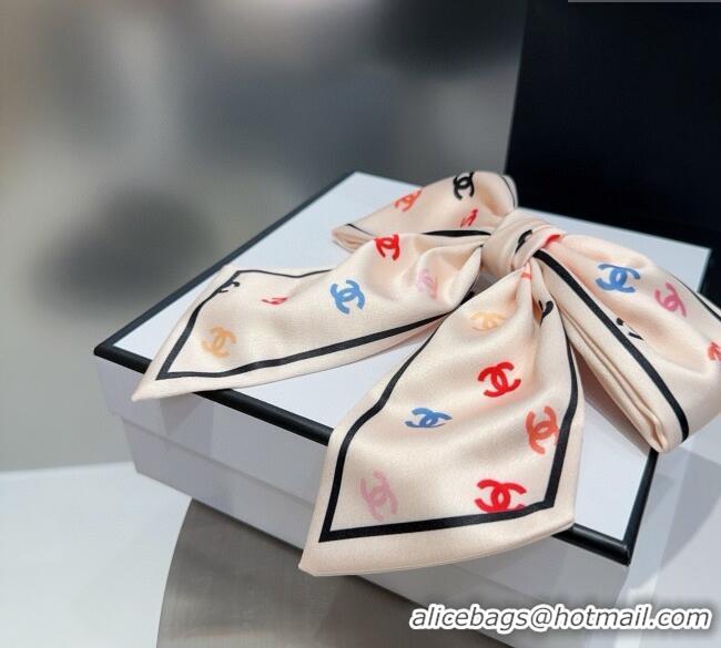 Shop Inexpensive Chanel Multicolor Bow Hair Clip 0723 White 2025