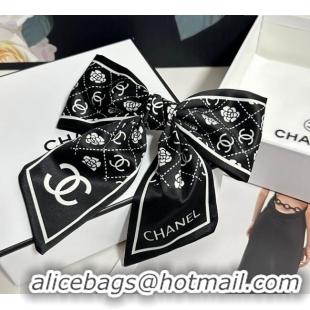 Grade Discount Chanel Camellia Bow Hair Clip 0723 Black 2025