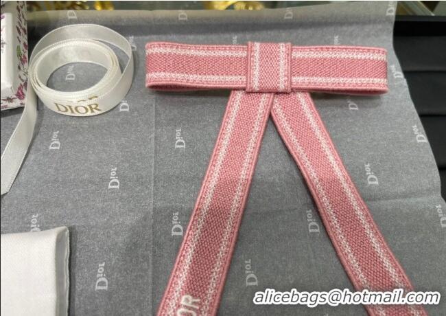 Luxury Discount Dior Twist Bow Hair Clip 0723 Pink 2025