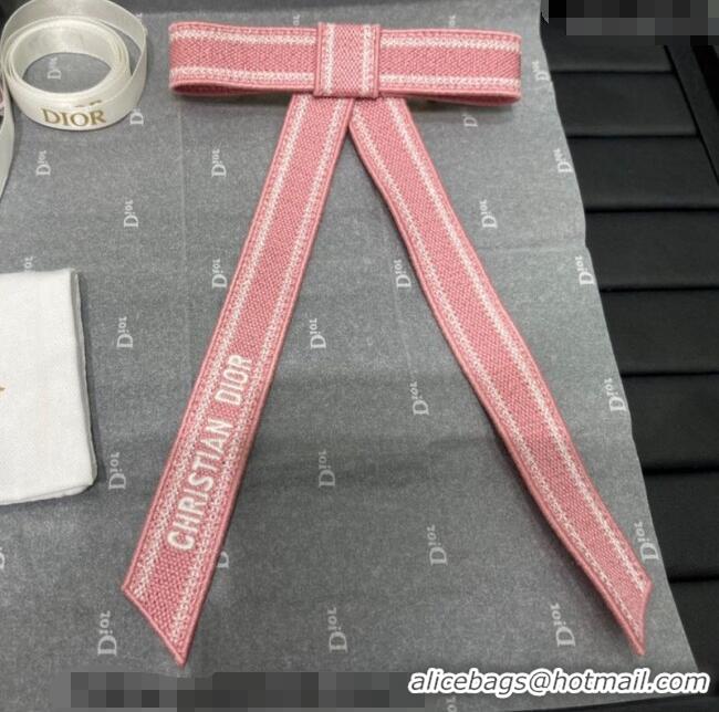 Luxury Discount Dior Twist Bow Hair Clip 0723 Pink 2025