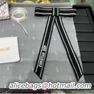 Best Product Dior Twist Bow Hair Clip 0723 Black 2025