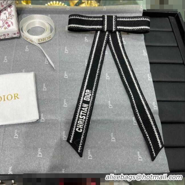 Best Product Dior Twist Bow Hair Clip 0723 Black 2025