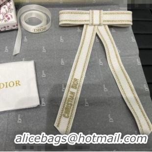 Modern Classic Dior Twist Bow Hair Clip 0723 White 2025