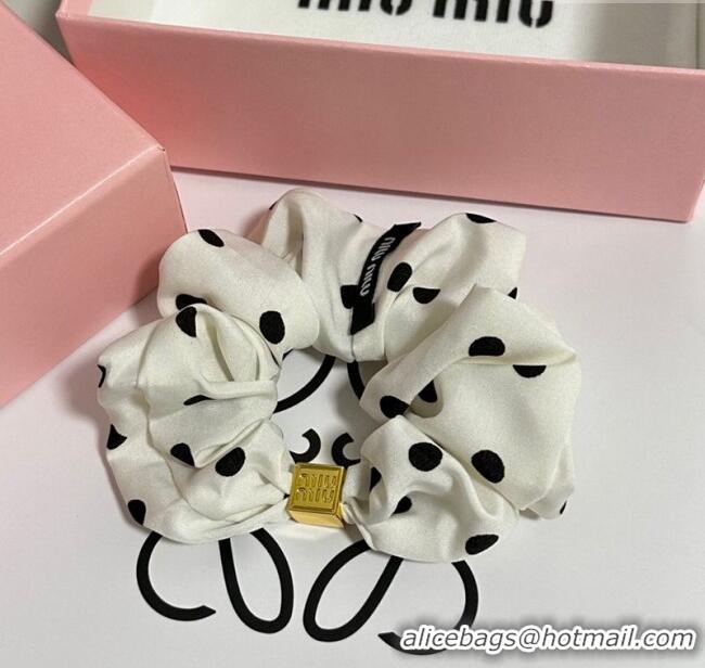 Best Quality Miu Miu Dotted Hairring 0723 White 2025