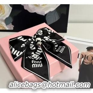 Reasonable Price Miu Miu Printed Bow Hair Clip 0723 Black 2025