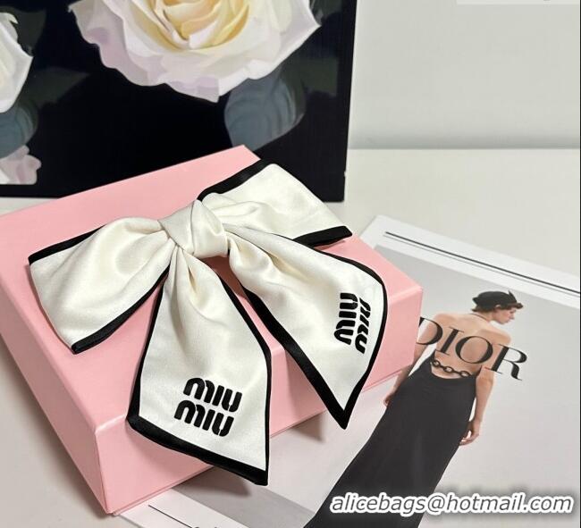 Famous Brand Miu Miu Logo Headband 0723 White 2025
