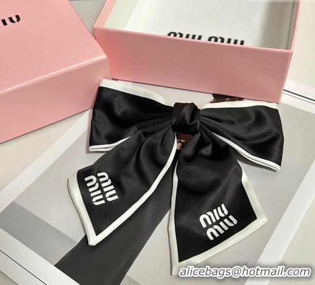 Luxury Discount Miu Miu Logo Headband 0723 Black 2025