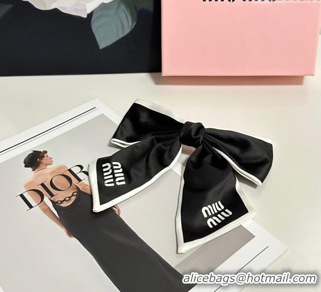 Luxury Discount Miu Miu Logo Headband 0723 Black 2025