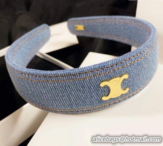 Buy Fashionable Celine Headband Denim 0724 Blue 2025