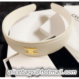 Most Popular Celine Headband Leather 0724 White 2025