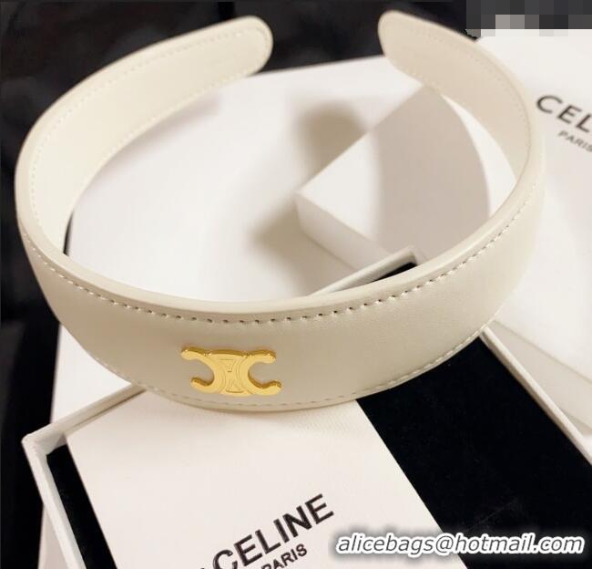 Most Popular Celine Headband Leather 0724 White 2025