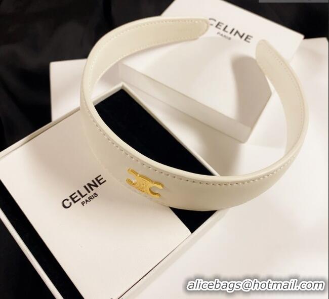 Most Popular Celine Headband Leather 0724 White 2025