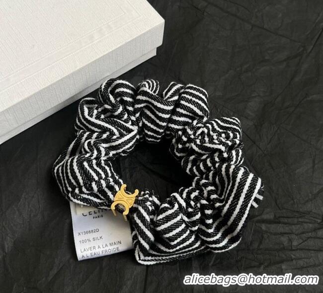 Famous Brand Celine Striped Hairring 0724 Black/White 2025