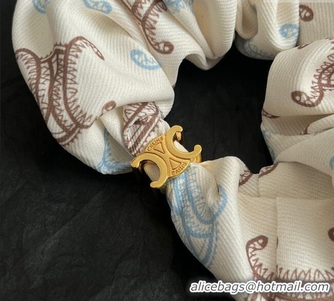 Well Crafted Celine Printed Hairring 0724 White 2025