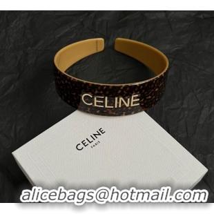 Big Discount Celine Printed Headband 0724 Brown 2025