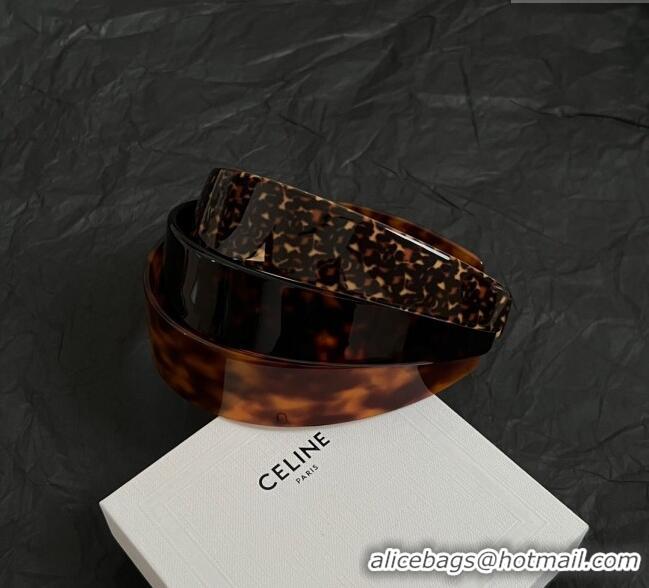 Big Discount Celine Printed Headband 0724 Brown 2025