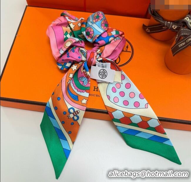 Good Product Hermes Forest Twilly Silk Bandeau and Hairring Set 0724 Yellow 2025