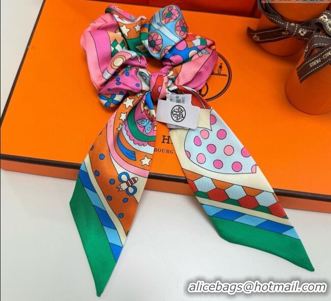 Good Product Hermes Forest Twilly Silk Bandeau and Hairring Set 0724 Yellow 2025