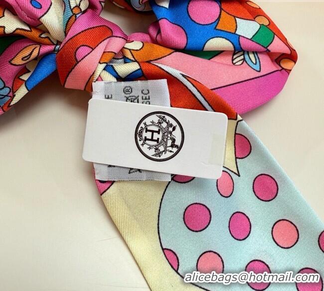 Good Product Hermes Forest Twilly Silk Bandeau and Hairring Set 0724 Yellow 2025