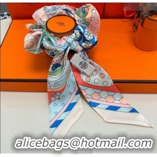 Fashion Discount Hermes Forest Twilly Silk Bandeau and Hairring Set 0724 Pink 2025