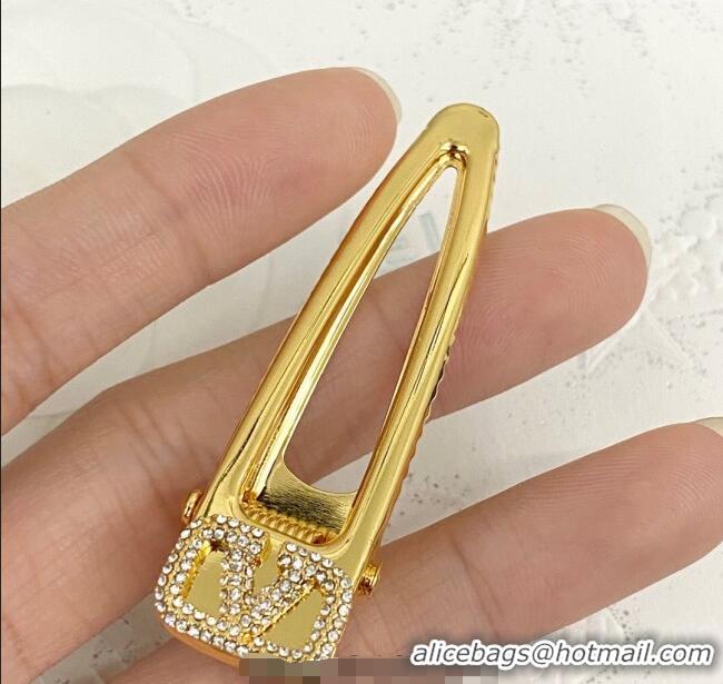Grade Design Valentino VLogo Signature Hair Clip with Strass V0911 2025