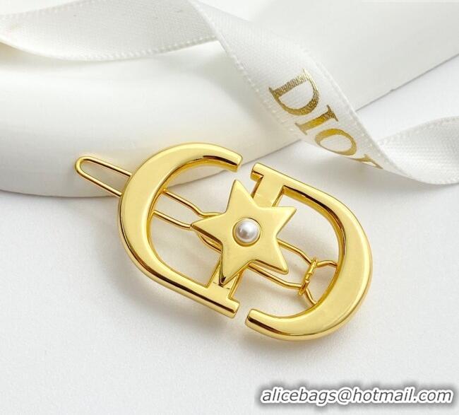 Affordable Price Dior Star Hair Clip DR091102 Gold 2025