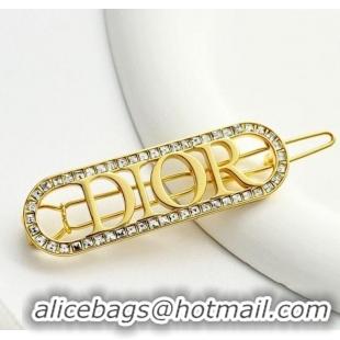 Big Discount Dior Hair Clip with Strass DR091102 Gold 2025