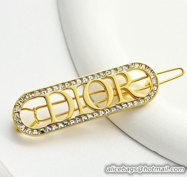 Big Discount Dior Hair Clip with Strass DR091102 Gold 2025