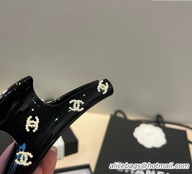 Super Quality Chanel Hair Clip with CC CH0911012 Black 2025