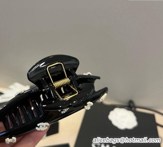 Super Quality Chanel Hair Clip with CC CH0911012 Black 2025