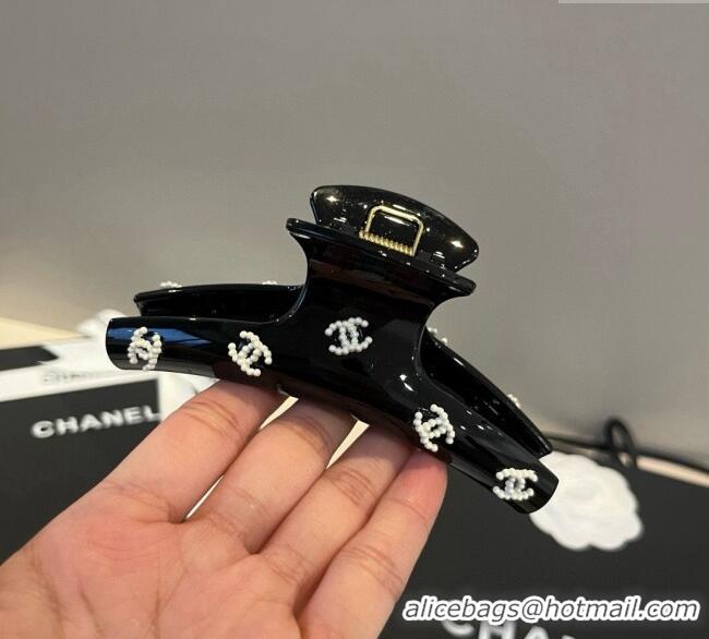 Super Quality Chanel Hair Clip with CC CH0911012 Black 2025