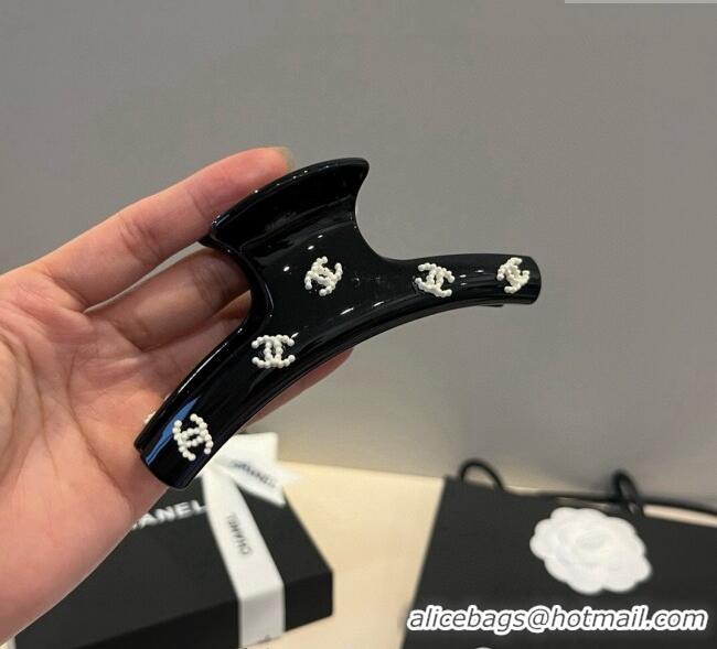 Super Quality Chanel Hair Clip with CC CH0911012 Black 2025