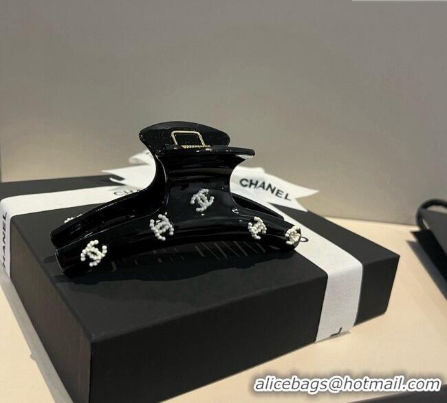 Super Quality Chanel Hair Clip with CC CH0911012 Black 2025
