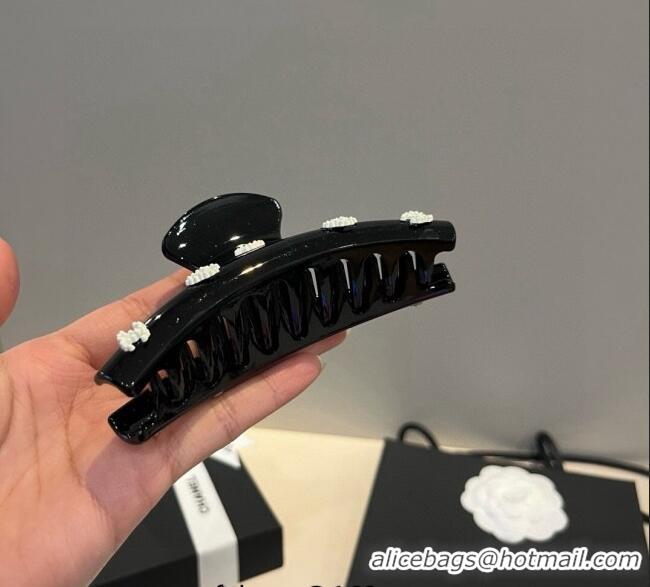 Super Quality Chanel Hair Clip with CC CH0911012 Black 2025