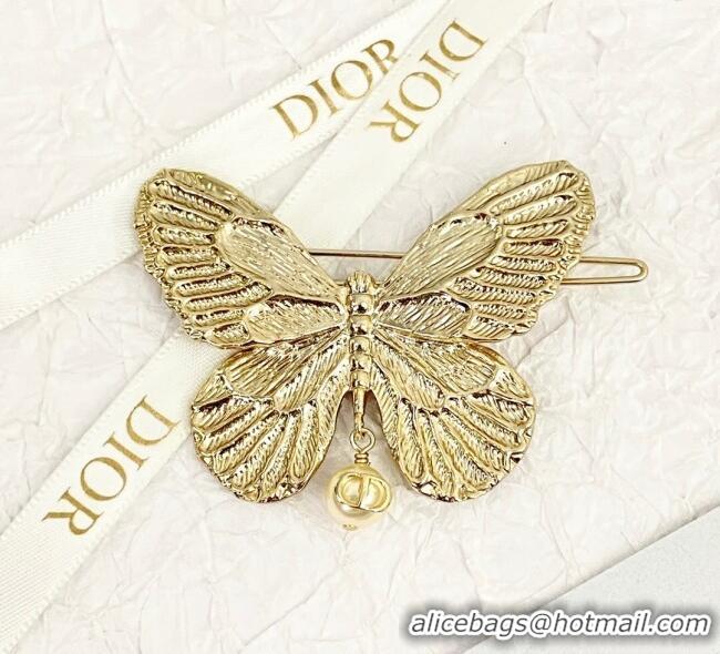 Pretty Style Dior Butterfly Hair Clip DR0911016 Gold 2025