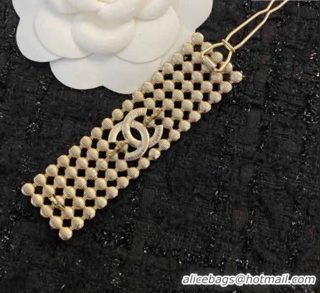 Famous Brand Chanel Hair Clip CH0911018 Black/Gold 2025
