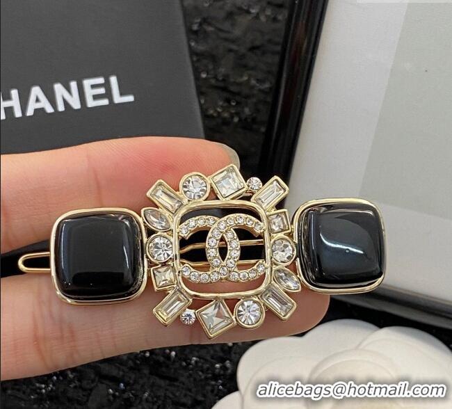 Best Price Chanel Hair Clip with Strass and Stone CH0911020 Black 2025