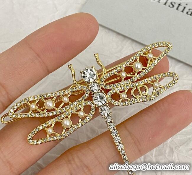 Most Popular Dior Dragonfly Hair Clip with Strass DR0911022 2025