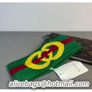 Famous Brand Gucci Knit Headband GG0911012 Green 2025