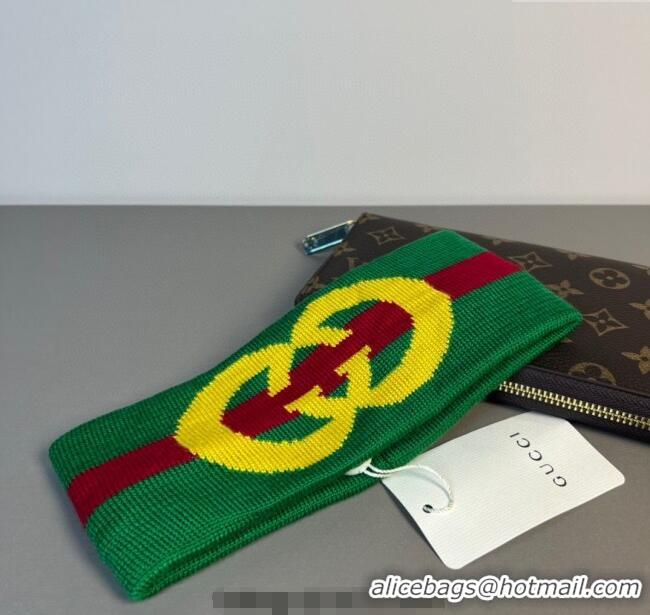 Famous Brand Gucci Knit Headband GG0911012 Green 2025