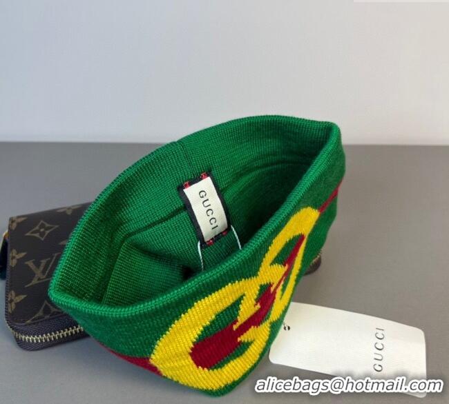 Famous Brand Gucci Knit Headband GG0911012 Green 2025